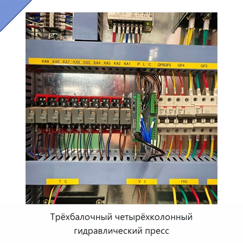 Трёхбалочный четырёхколонный гидравлический пресс