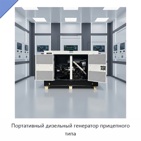 Портативный дизельный генератор прицепного типа