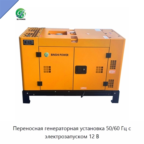 Переносная генераторная установка 50/60 Гц с электрозапуском 12 В