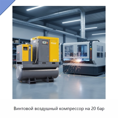 Винтовой воздушный компрессор на 20 бар