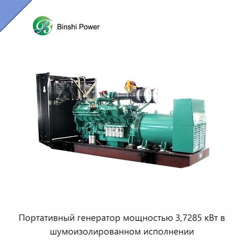 Портативный генератор мощностью 3,7285 кВт в шумоизолированном исполнении