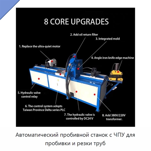 Автоматический пробивной станок с ЧПУ для пробивки и резки труб