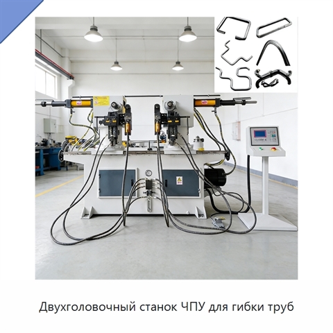 Двухголовочный станок ЧПУ для гибки труб