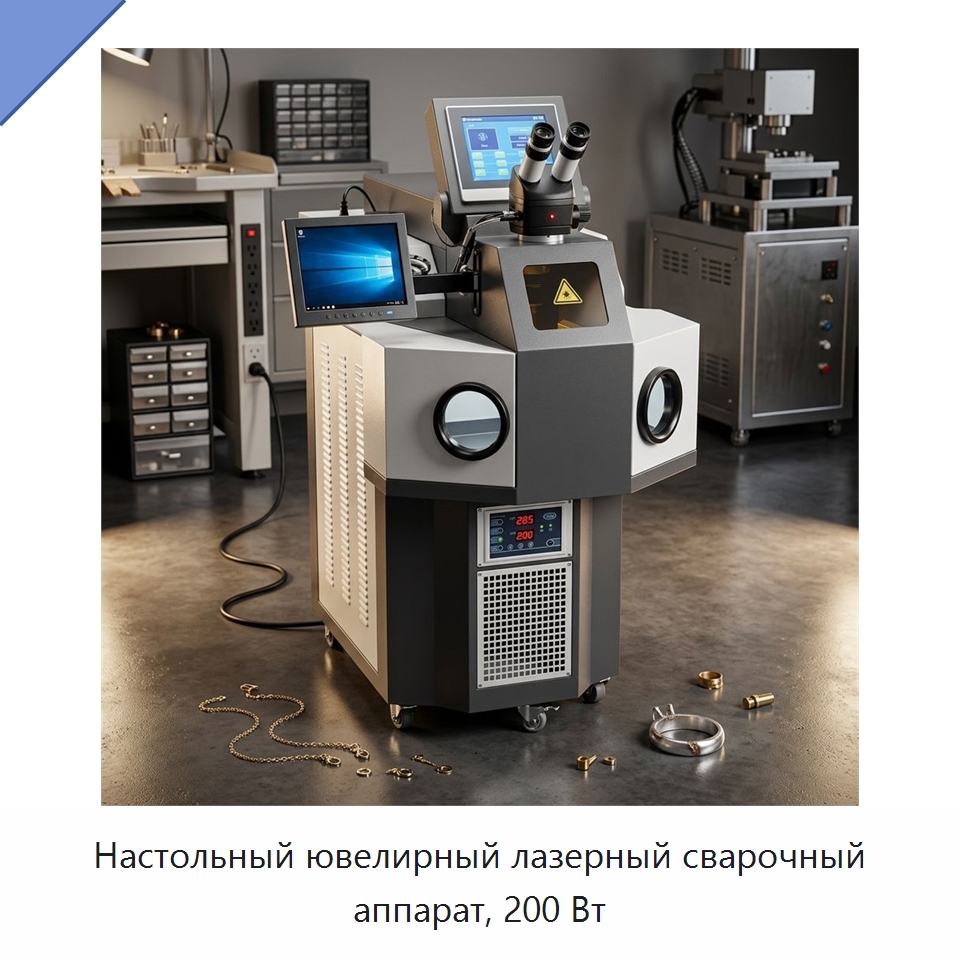 Настольный ювелирный лазерный сварочный аппарат, 200 Вт — Установки лазерной сварки
