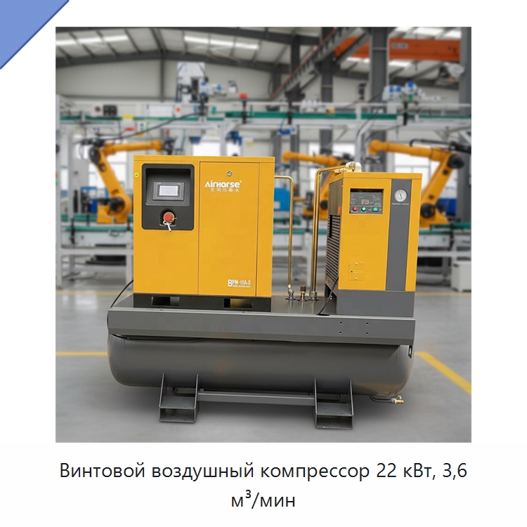 Винтовой воздушный компрессор 22 кВт, 3,6 м³/мин — Промышленные компрессоры