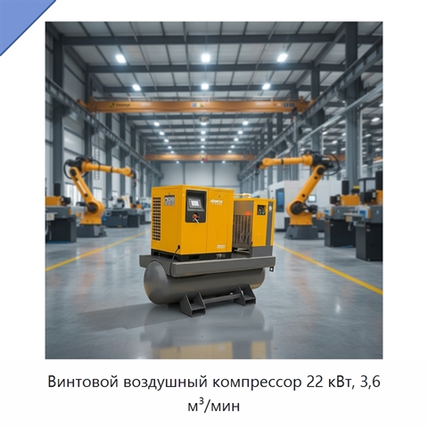 Винтовой воздушный компрессор 22 кВт, 3,6 м³/мин