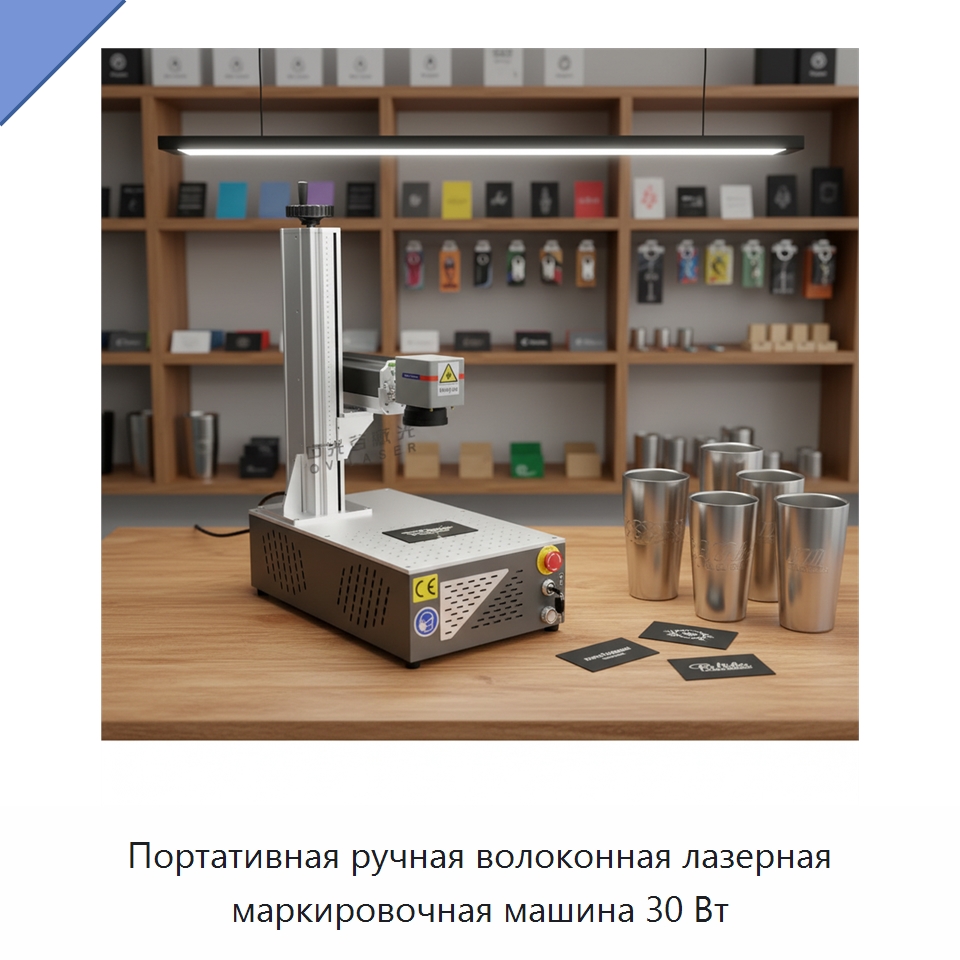 Портативная ручная волоконная лазерная маркировочная машина 30 Вт — Лазерные маркировочные станки