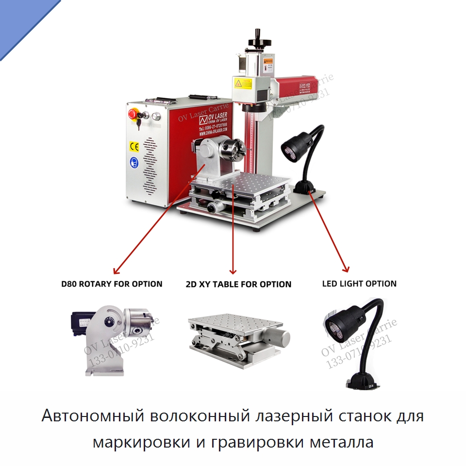 Автономный волоконный лазерный станок для маркировки и гравировки металла — Лазерные маркировочные станки