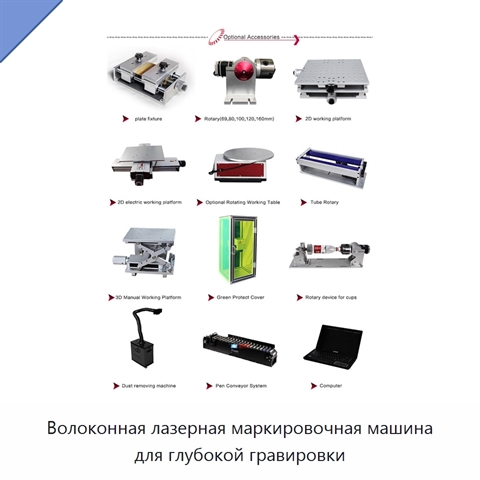 Волоконная лазерная маркировочная машина для глубокой гравировки