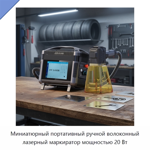 Миниатюрный портативный ручной волоконный лазерный маркиратор мощностью 20 Вт