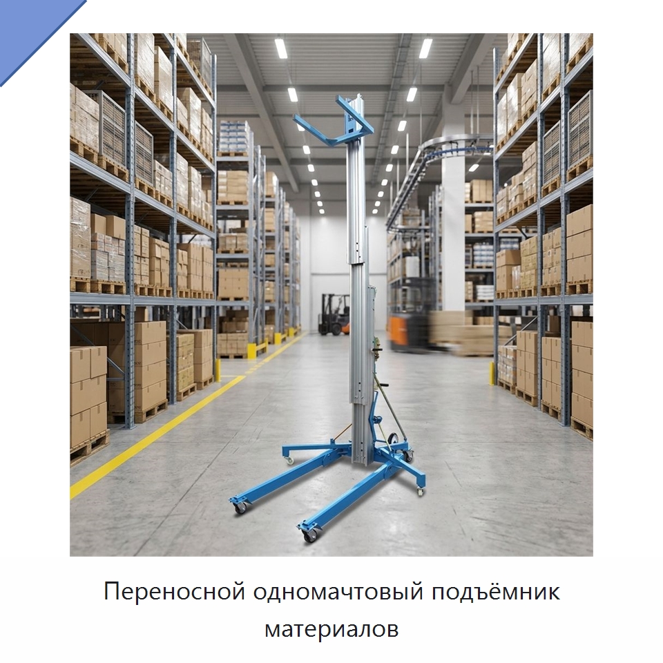 Переносной одномачтовый подъёмник материалов — Подъемные столы