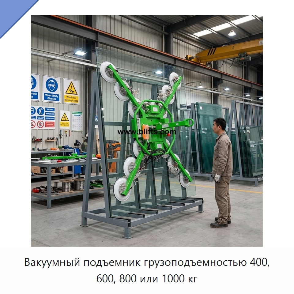 Вакуумный подъемник грузоподъемностью 400, 600, 800 или 1000 кг — Вакуумные грузозахваты