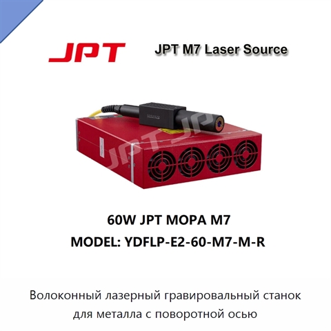 Волоконный лазерный гравировальный станок для металла с поворотной осью