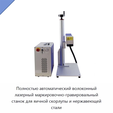 Полностью автоматический волоконный лазерный маркировочно-гравировальный станок для яичной скорлупы и нержавеющей стали