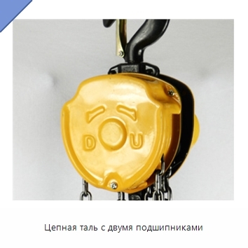 Цепная таль с двумя подшипниками