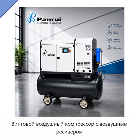 Винтовой воздушный компрессор с воздушным ресивером