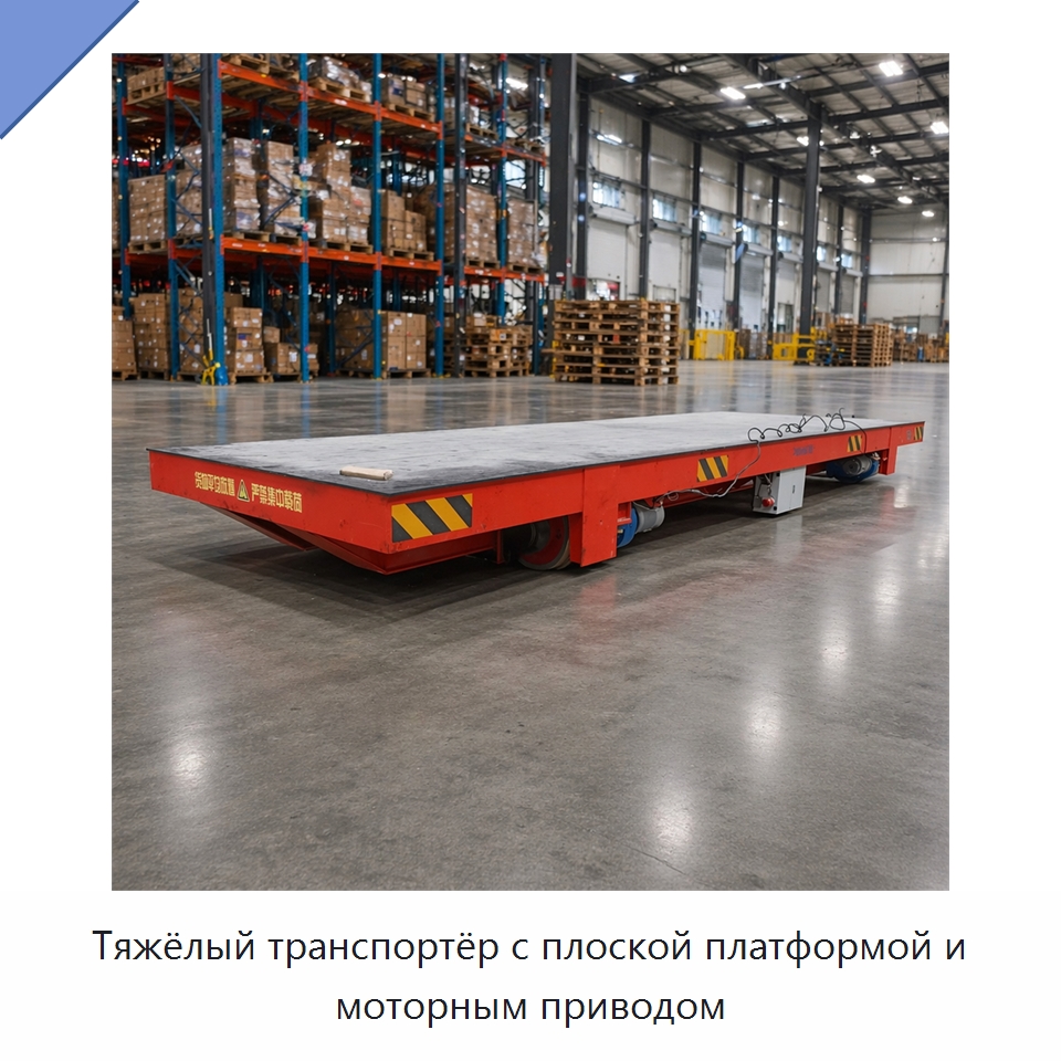 Тяжёлый транспортёр с плоской платформой и моторным приводом — Специальное подъемно-транспортное оборудование