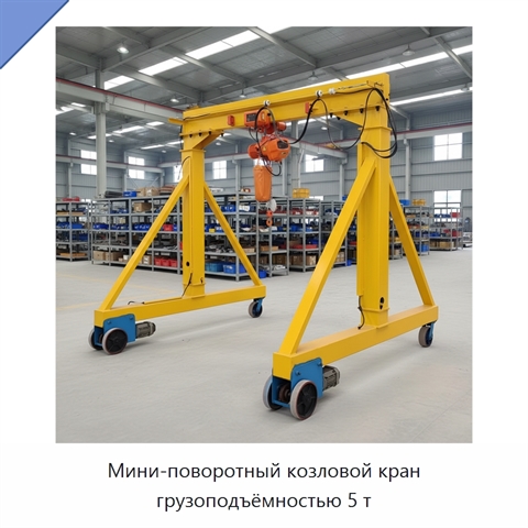Мини-поворотный козловой кран грузоподъёмностью 5 т