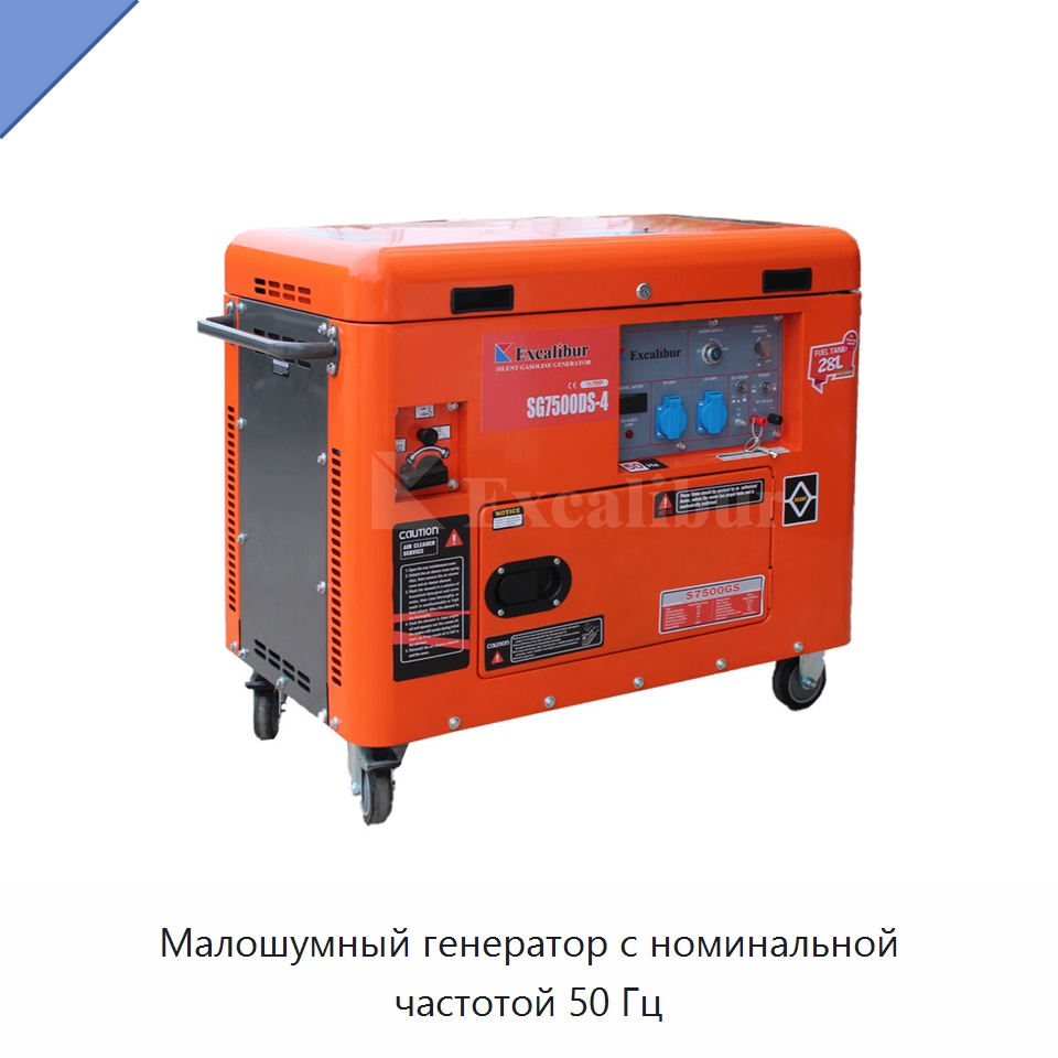 Малошумный генератор с номинальной частотой 50 Гц — Бензиновые генераторы