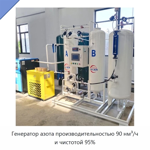 Генератор азота производительностью 90 нм³/ч и чистотой 95%