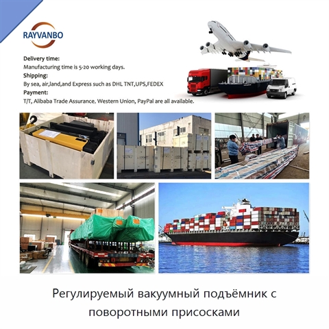 Регулируемый вакуумный подъёмник с поворотными присосками