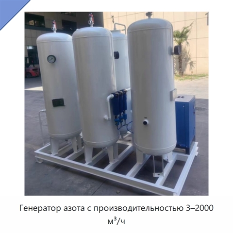 Генератор азота с производительностью 3–2000 м³/ч
