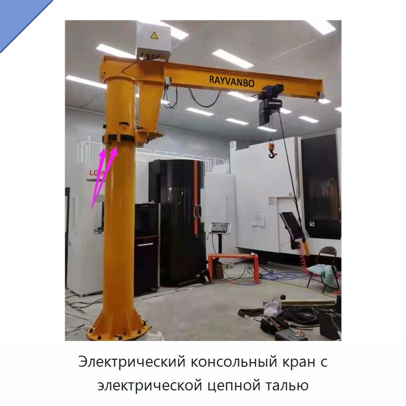 Электрический консольный кран с электрической цепной талью — Краны