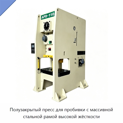 Полузакрытый пресс для пробивки с массивной стальной рамой высокой жёсткости