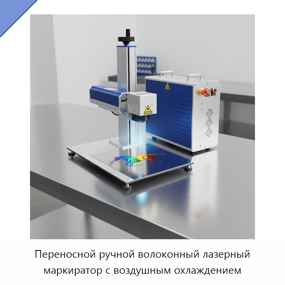 Переносной ручной волоконный лазерный маркиратор с воздушным охлаждением — Лазерные маркировочные станки