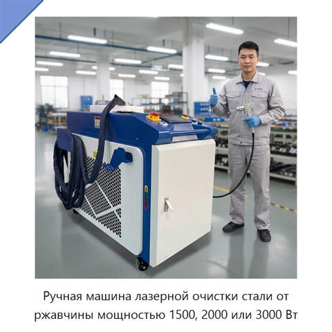 Ручная машина лазерной очистки стали от ржавчины мощностью 1500, 2000 или 3000 Вт