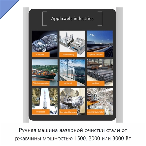 Ручная машина лазерной очистки стали от ржавчины мощностью 1500, 2000 или 3000 Вт