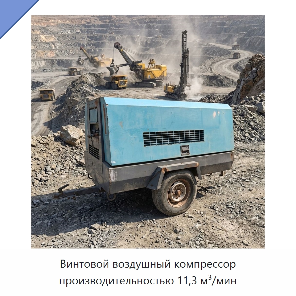 Винтовой воздушный компрессор производительностью 11,3 м³/мин — Промышленные компрессоры