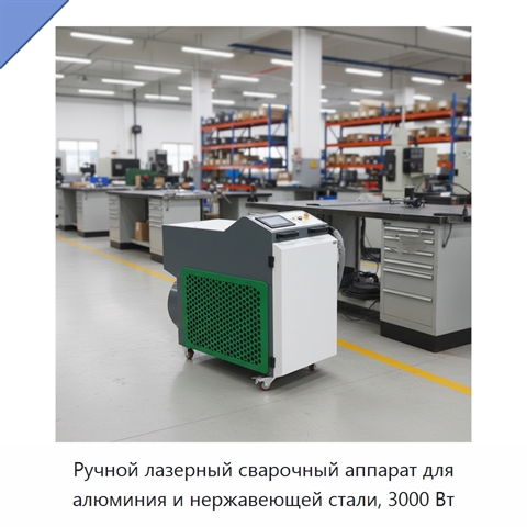 Ручной лазерный сварочный аппарат для алюминия и нержавеющей стали, 3000 Вт
