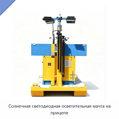 Солнечная светодиодная осветительная мачта на прицепе