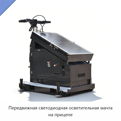 Передвижная светодиодная осветительная мачта на прицепе