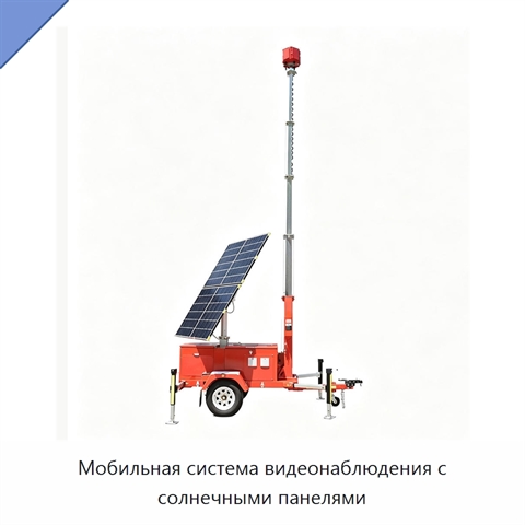 Мобильная система видеонаблюдения с солнечными панелями