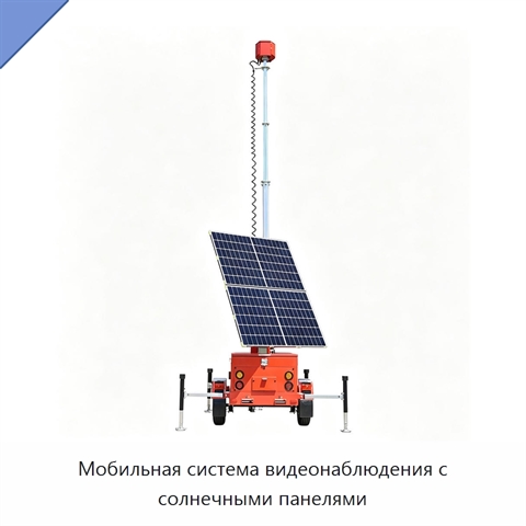 Мобильная система видеонаблюдения с солнечными панелями