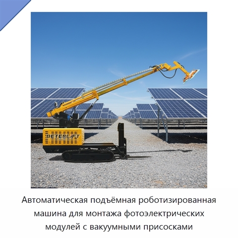 Автоматическая подъёмная роботизированная машина для монтажа фотоэлектрических модулей с вакуумными присосками