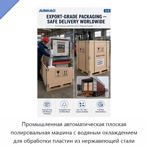 Промышленная автоматическая плоская полировальная машина с водяным охлаждением для обработки пластин из нержавеющей стали