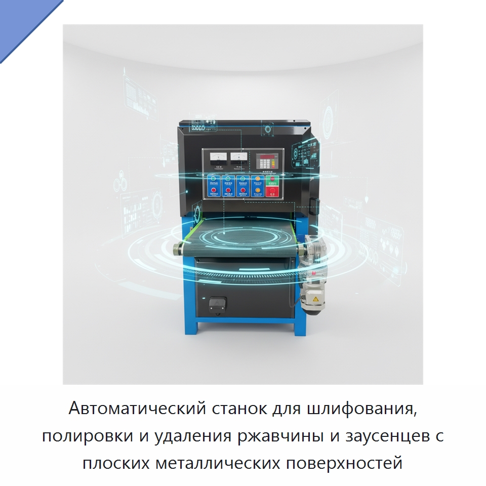 Автоматический станок для шлифования, полировки и удаления ржавчины и заусенцев с плоских металлических поверхностей — Полировальные станки по металлу