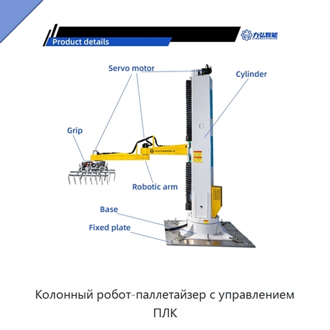 Колонный робот-паллетайзер с управлением ПЛК