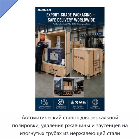 Автоматический станок для зеркальной полировки, удаления ржавчины и заусенцев на изогнутых трубах из нержавеющей стали