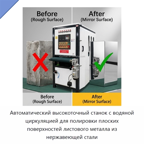 Автоматический высокоточный станок с водяной циркуляцией для полировки плоских поверхностей листового металла из нержавеющей стали