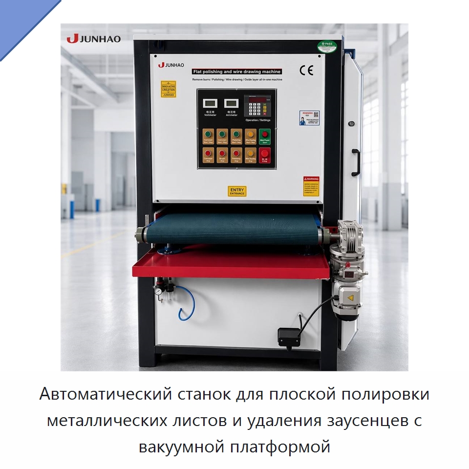 Автоматический станок для плоской полировки металлических листов и удаления заусенцев с вакуумной платформой — Полировальные станки по металлу