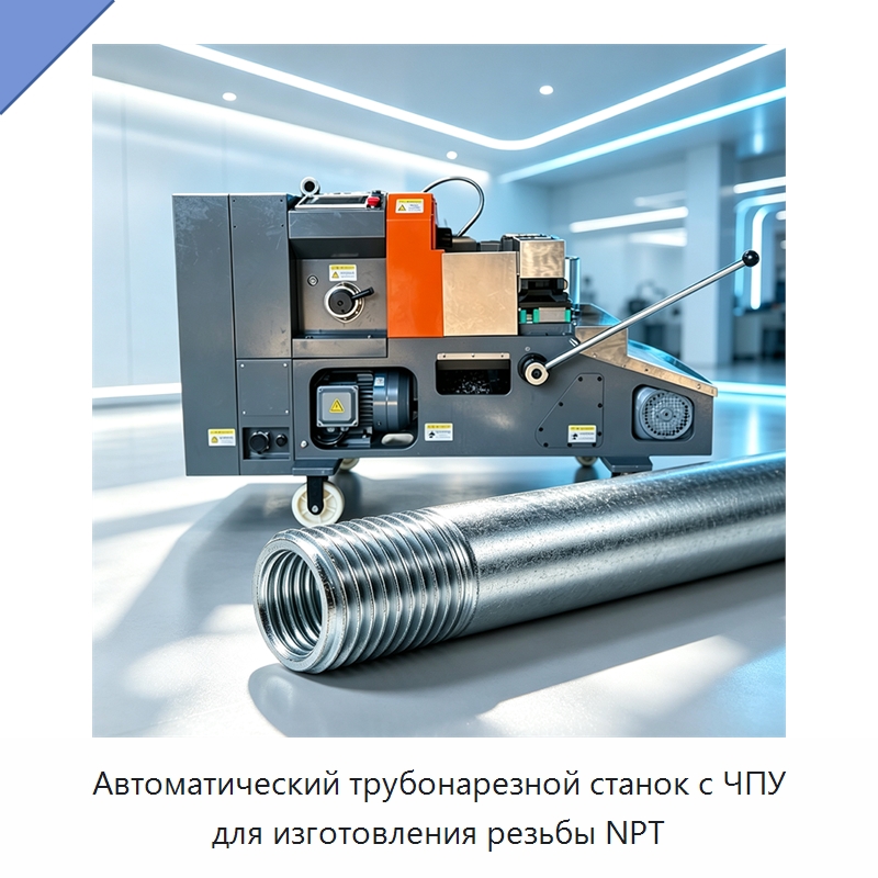 Автоматический трубонарезной станок с ЧПУ для изготовления резьбы NPT — Металлоформовочное оборудование