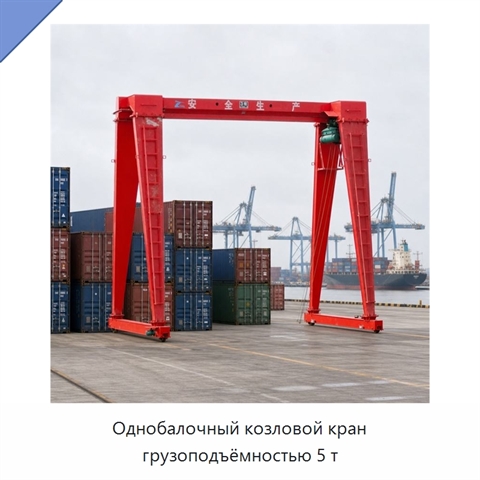 Однобалочный козловой кран грузоподъёмностью 5 т