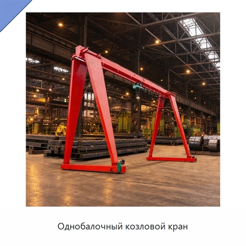 Однобалочный козловой кран
