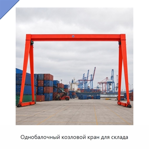 Однобалочный козловой кран для склада