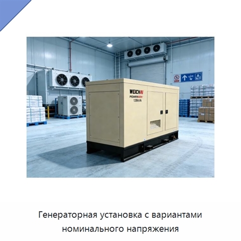 Генераторная установка с вариантами номинального напряжения