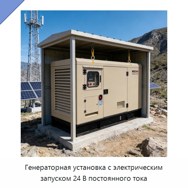 Генераторная установка с электрическим запуском 24 В постоянного тока — Дизельные генераторы